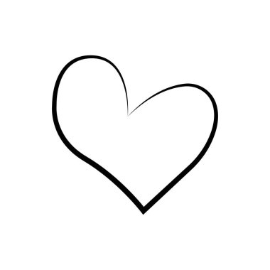 Taşıyıcı kalp koleksiyonu. El çizimi kalp ikonu. Grafik tasarımınız için illüstrasyon.