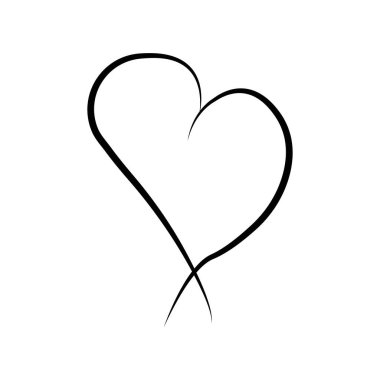 Taşıyıcı kalp koleksiyonu. El çizimi kalp ikonu. Grafik tasarımınız için illüstrasyon.