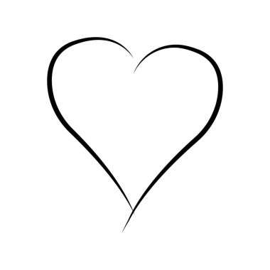 Taşıyıcı kalp koleksiyonu. El çizimi kalp ikonu. Grafik tasarımınız için illüstrasyon.