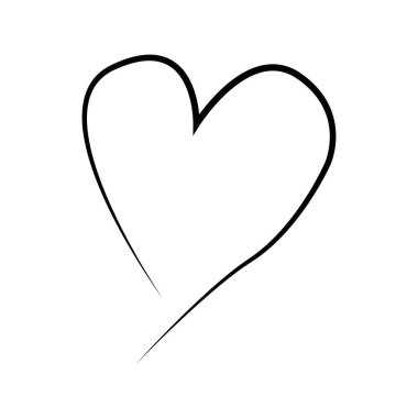 Taşıyıcı kalp koleksiyonu. El çizimi kalp ikonu. Grafik tasarımınız için illüstrasyon.