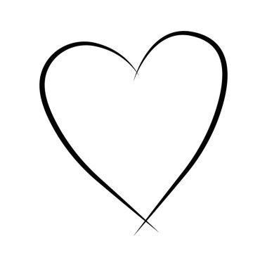 Taşıyıcı kalp koleksiyonu. El çizimi kalp ikonu. Grafik tasarımınız için illüstrasyon.