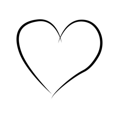 Taşıyıcı kalp koleksiyonu. El çizimi kalp ikonu. Grafik tasarımınız için illüstrasyon.