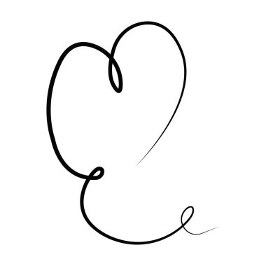 Taşıyıcı kalp koleksiyonu. El çizimi kalp ikonu. Grafik tasarımınız için illüstrasyon.