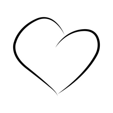 Taşıyıcı kalp koleksiyonu. El çizimi kalp ikonu. Grafik tasarımınız için illüstrasyon.