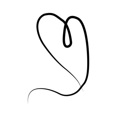 Taşıyıcı kalp koleksiyonu. El çizimi kalp ikonu. Grafik tasarımınız için illüstrasyon.