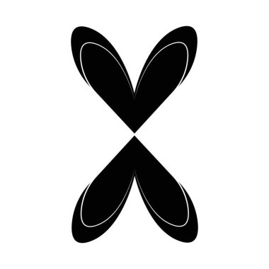 Taşıyıcı kalp koleksiyonu. El çizimi kalp ikonu. Grafik tasarımınız için illüstrasyon.