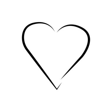 Taşıyıcı kalp koleksiyonu. El çizimi kalp ikonu. Grafik tasarımınız için illüstrasyon.