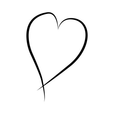 Taşıyıcı kalp koleksiyonu. El çizimi kalp ikonu. Grafik tasarımınız için illüstrasyon.