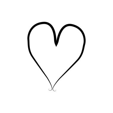 Taşıyıcı kalp koleksiyonu. El çizimi kalp ikonu. Grafik tasarımınız için illüstrasyon.