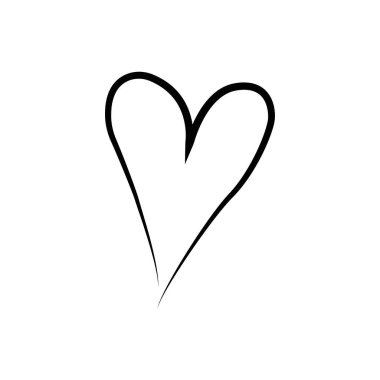 Taşıyıcı kalp koleksiyonu. El çizimi kalp ikonu. Grafik tasarımınız için illüstrasyon.