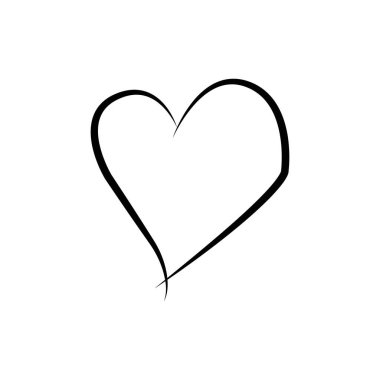 Taşıyıcı kalp koleksiyonu. El çizimi kalp ikonu. Grafik tasarımınız için illüstrasyon.