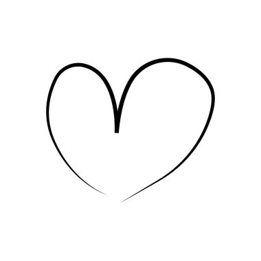 Taşıyıcı kalp koleksiyonu. El çizimi kalp ikonu. Grafik tasarımınız için illüstrasyon.