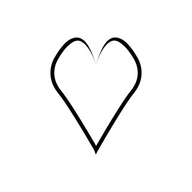 Taşıyıcı kalp koleksiyonu. El çizimi kalp ikonu. Grafik tasarımınız için illüstrasyon.