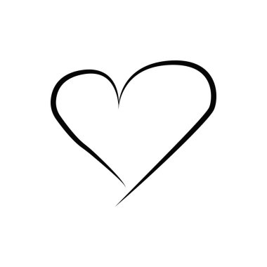 Taşıyıcı kalp koleksiyonu. El çizimi kalp ikonu. Grafik tasarımınız için illüstrasyon.