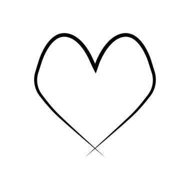 Taşıyıcı kalp koleksiyonu. El çizimi kalp ikonu. Grafik tasarımınız için illüstrasyon.