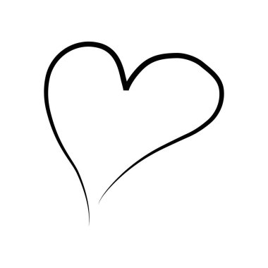 Taşıyıcı kalp koleksiyonu. El çizimi kalp ikonu. Grafik tasarımınız için illüstrasyon.