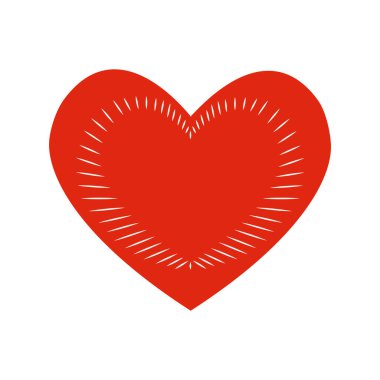 El çizimi kalp ikonunun taşıyıcı kalbi. Grafik tasarımınız için illüstrasyon.