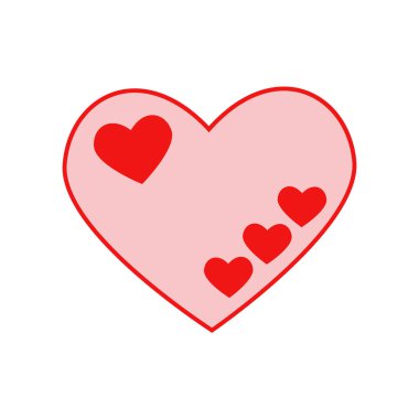 El çizimi kalp ikonunun taşıyıcı kalbi. Grafik tasarımınız için illüstrasyon.