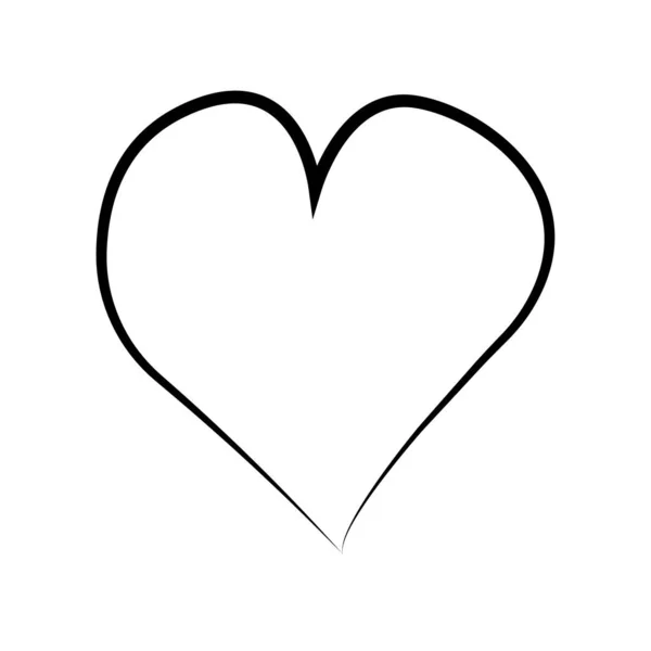 Collection Outline Coeur Vectoriel Dessiné Main Icône Coeur Illustration Pour — Image vectorielle