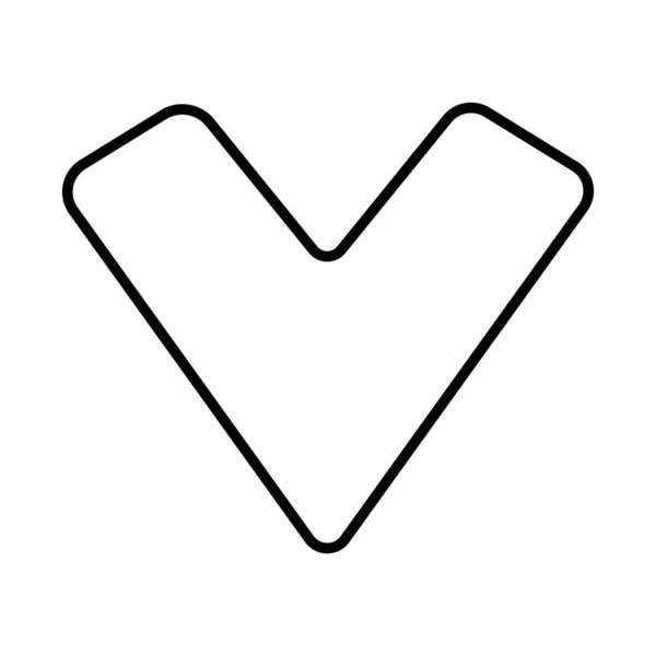 Vector Heart Collection Outline Handgezeichnetes Herz Symbol Illustration Für Ihre — Stockvektor