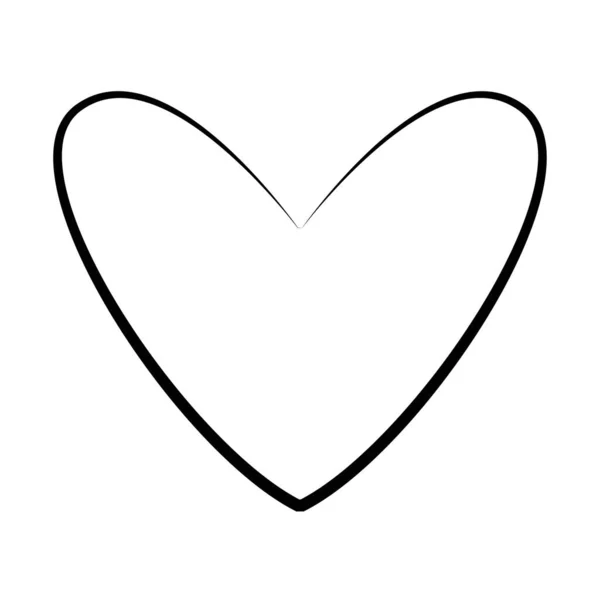 Vector Heart Collection Outline Handgezeichnetes Herz Symbol Illustration Für Ihre — Stockvektor