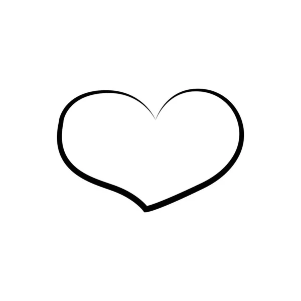 Vector Heart Collection Outline Handgezeichnetes Herz Symbol Illustration Für Ihre — Stockvektor