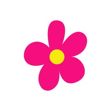 Vektör çizimi renkli çiçek. Eskiz aksesuarları. Doğum günü ve tatil için vektör renkli aksesuar