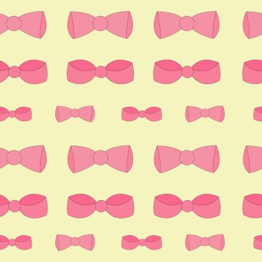 Kurdele fiyonklarından yapılmış güzel, pürüzsüz desen. Düğün için sonsuz doku, bebeğim, doğum günü partisi. Vektör tasarımı Yüzeyler için modern desen.