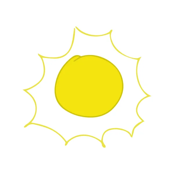 Soleil Jaune Lever Soleil Symboles Nature Vecteur — Image vectorielle