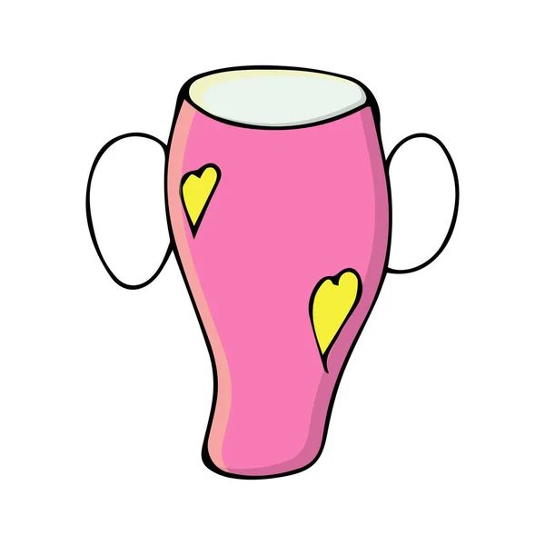 カラーカップ コーヒーマグカップ ベクトル漫画イラスト — ストックベクタ