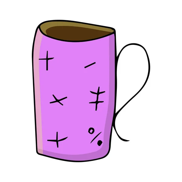 Tasse Colorée Tasse Café Illustrations Vectorielles Dessin Animé — Image vectorielle