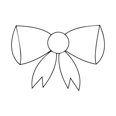 Sketch bow aksesuarları el çizimi karalamalar kurdeleler bağladı. Doğum günü ve tatil için taslak vektör aksesuarı.