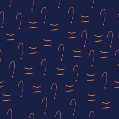 Soru işareti vektörü kusursuz desen. El çizimi eskiz. SSS düğmesi. Sorular soruyor. Yardım iste.