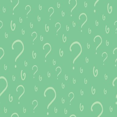 Soru işareti vektörü kusursuz desen. El çizimi eskiz. SSS düğmesi. Sorular soruyor. Yardım iste.