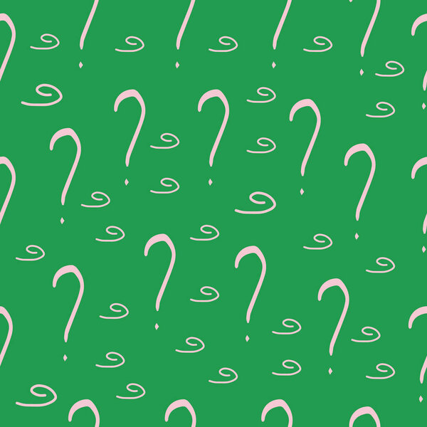 Question mark vector seamless pattern. Hand drawn sketch. FAQ button. Asking questions. Ask for help