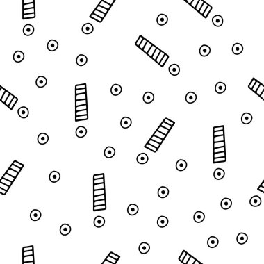 Beyaz arkaplanda ünlem işaretleri var. El çizimi vektör elementleri. Vektör çizimi soru işareti arkaplanı