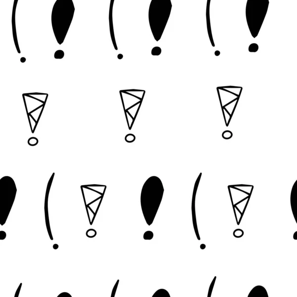 Point Exclamation Motif Sans Couture Sur Fond Blanc Eléments Vectoriels — Image vectorielle