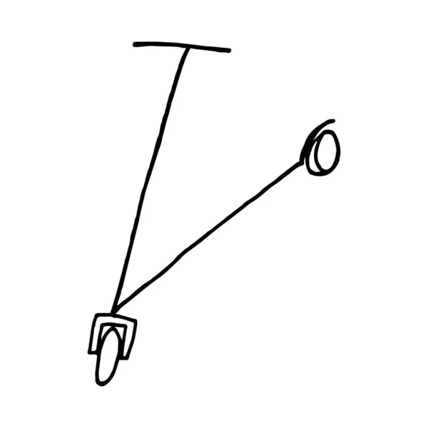 Doodle Roller Auf Weißem Hintergrund Isolation Vector Handgezeichnete Illustration — Stockvektor