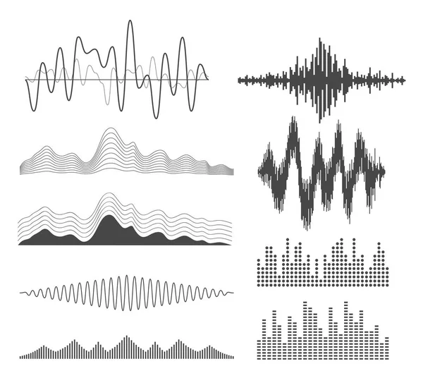 Equalizer-Symbole gesetzt — Stockvektor