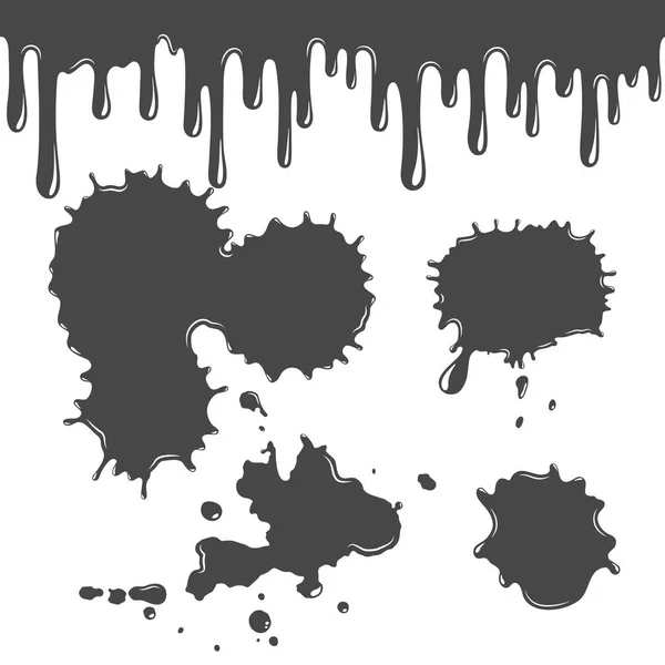 污渍，墨水和泄漏 — 图库矢量图片