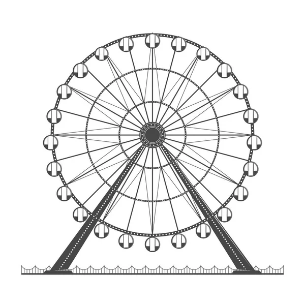Ferris wheel illustration — Stock Vector