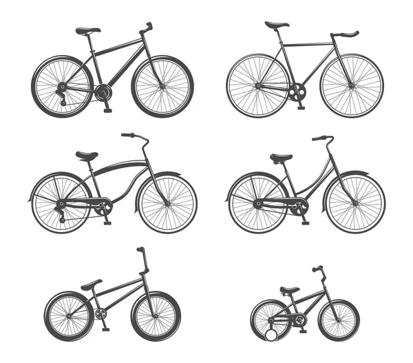 Conjunto de iconos de bicicleta — Vector de stock