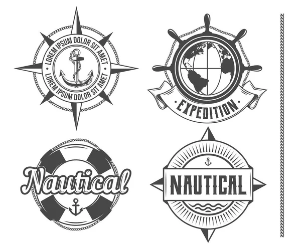 Emblemi nautici vintage — Vettoriale Stock