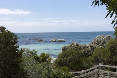 Açık bir kış gününde Güney Afrika Cape Point manzarası