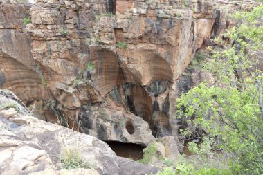 Bulutlu bir kış gününde Güney Afrika panoramik yolu