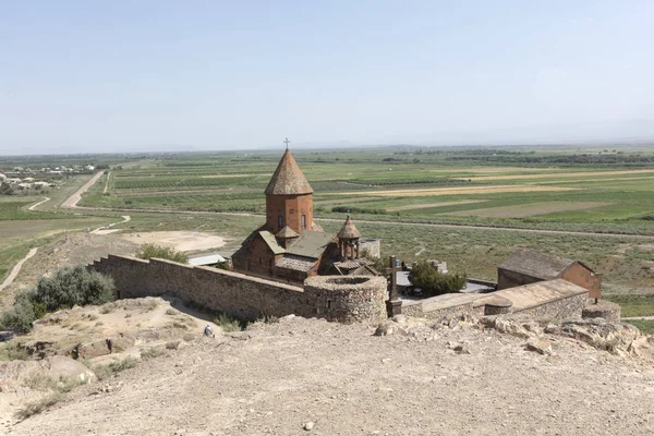 Güneşli Bir Yaz Gününde Ermenistan Khor Virap Manastırı — Stok fotoğraf