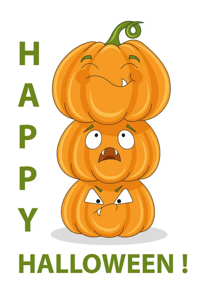 Glad Halloween gratulationskort Royaltyfria illustrationer
