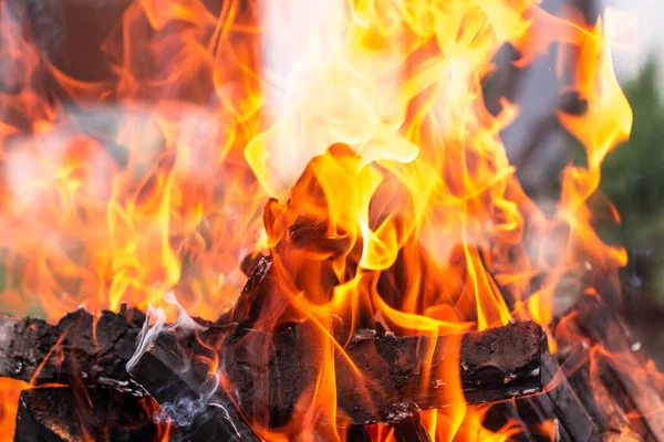 Fiery Background Texture Fire Closeup — Stock Photo, Image