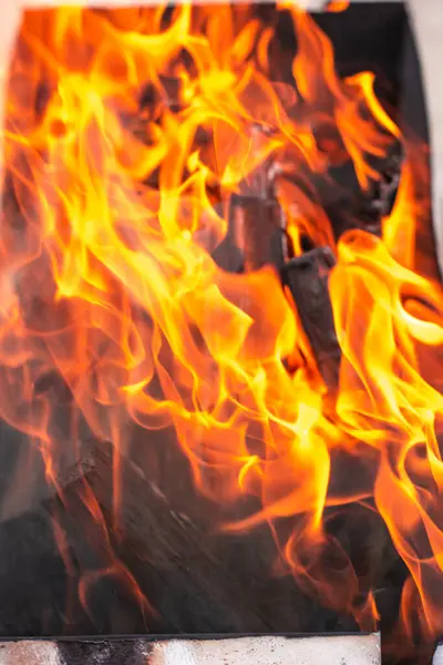 Fiery Background Texture Fire Closeup — Stock Photo, Image