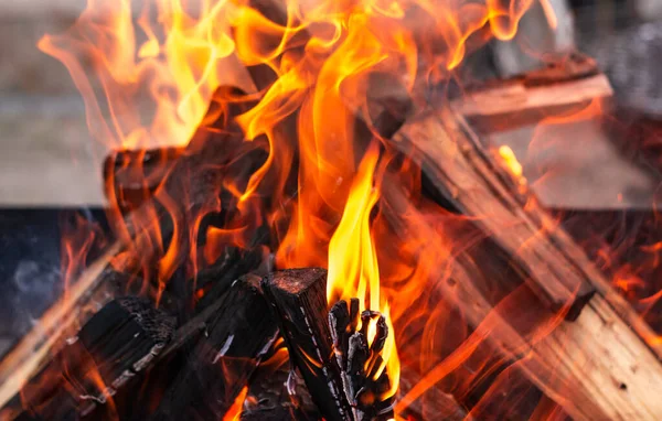 Tüzes Háttér Textúra Tűz Közelkép Jogdíjmentes Stock Képek
